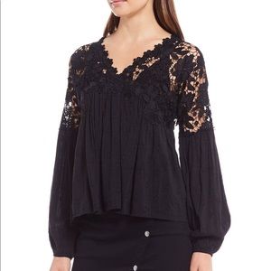 NWT Free People Lina Lace Top